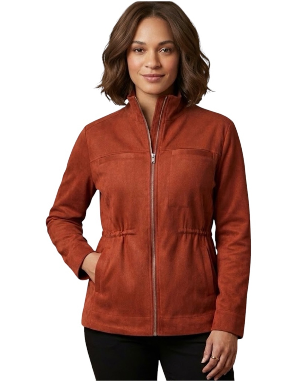 32 Degrees Cool Burnt Orange Bossa Nova Drawstring Jacket Size Medium